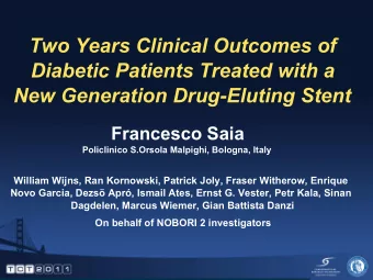 Two Years Clinical Outcomes of  Diabetic Patients Treated with a  New Generation Drug-Eluting Stent