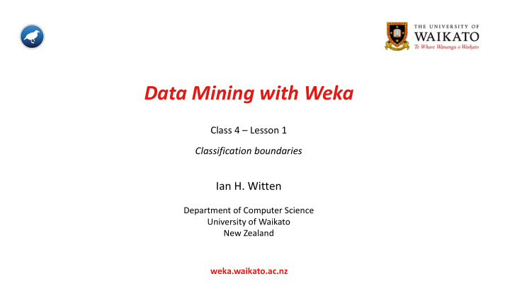 data mining with weka