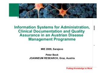 Information Systems for Administration,  1                                            09/2009