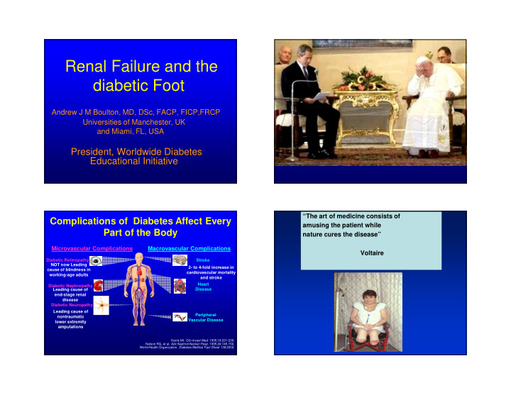 renal failure and the diabetic foot