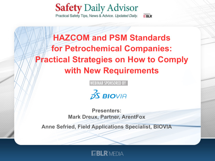hazcom and psm standards for petrochemical companies