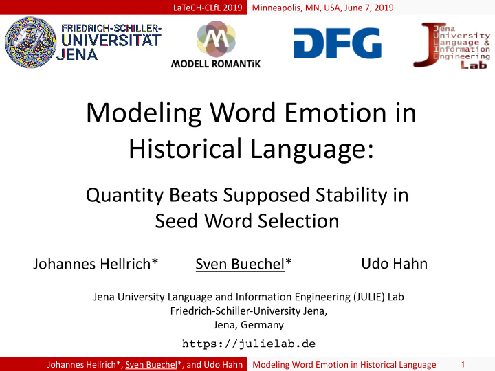 modeling word emotion in historical language