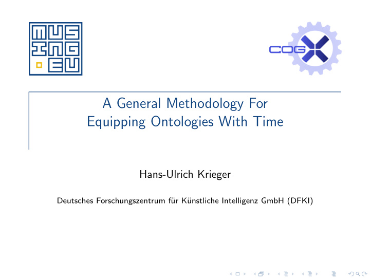 a general methodology for equipping ontologies with time