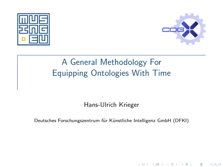a general methodology for equipping ontologies with time