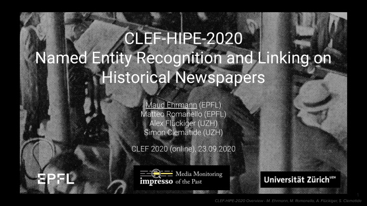 clef hipe 2020 named entity recognition and linking on