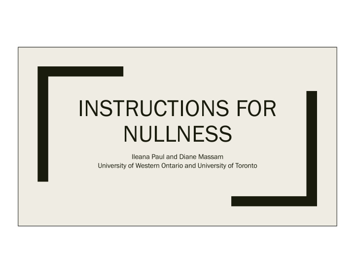 instructions for nullness