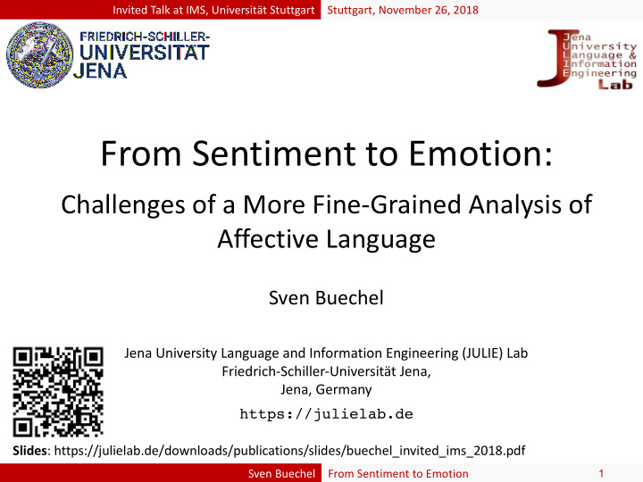 from sentiment to emotion