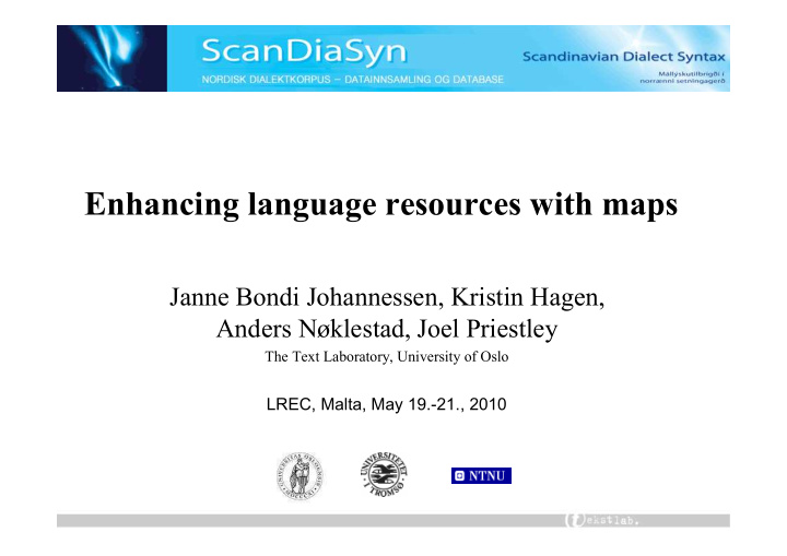 enhancing language resources with maps