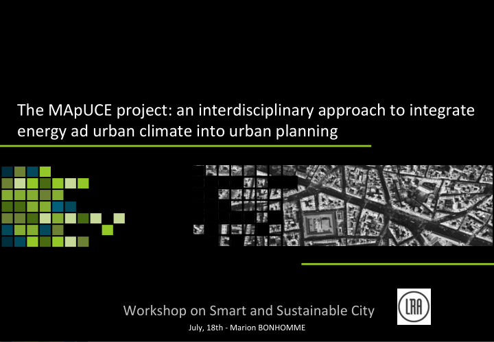 the mapuce project an interdisciplinary approach to