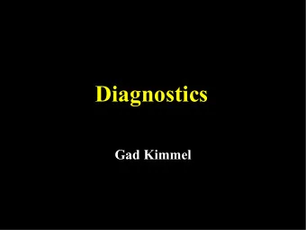 Diagnostics  Gad Kimmel  Outline  Introduction.  Bootstrap method.  Cross validation.