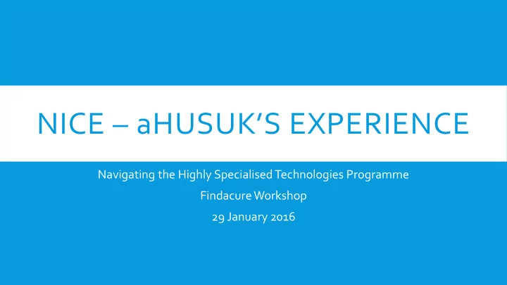 nice a husuk s experience