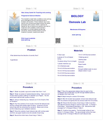 BIOLOGY  Progressive Science Initiative  This material is made freely available at www.njctl.org