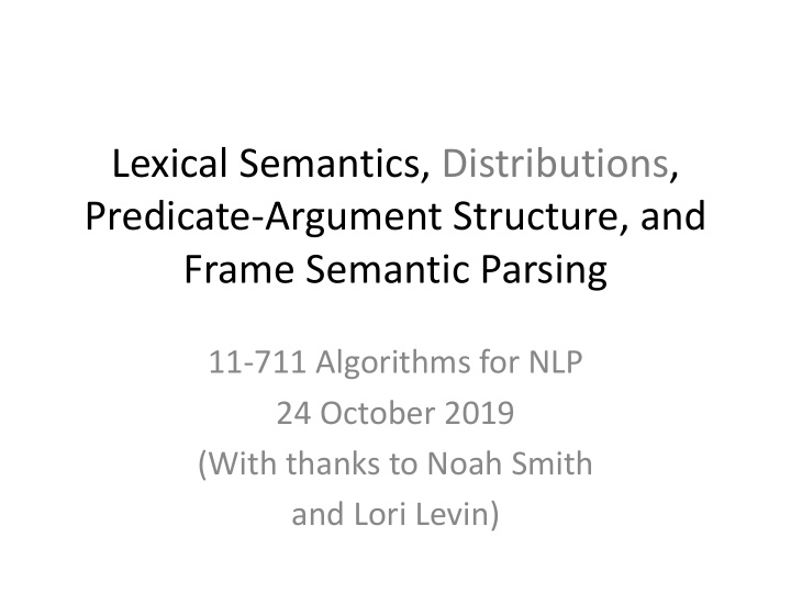 predicate argument structure and