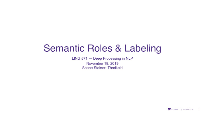 semantic roles labeling