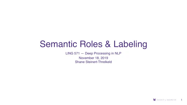 semantic roles labeling