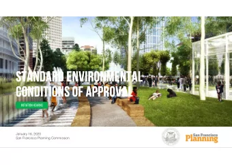 Standard environmental  Standard environmental  conditions of approval  conditions of approval