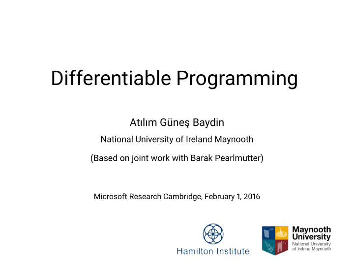 differentiable programming