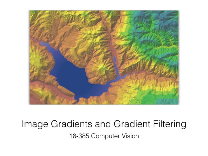 image gradients and gradient filtering