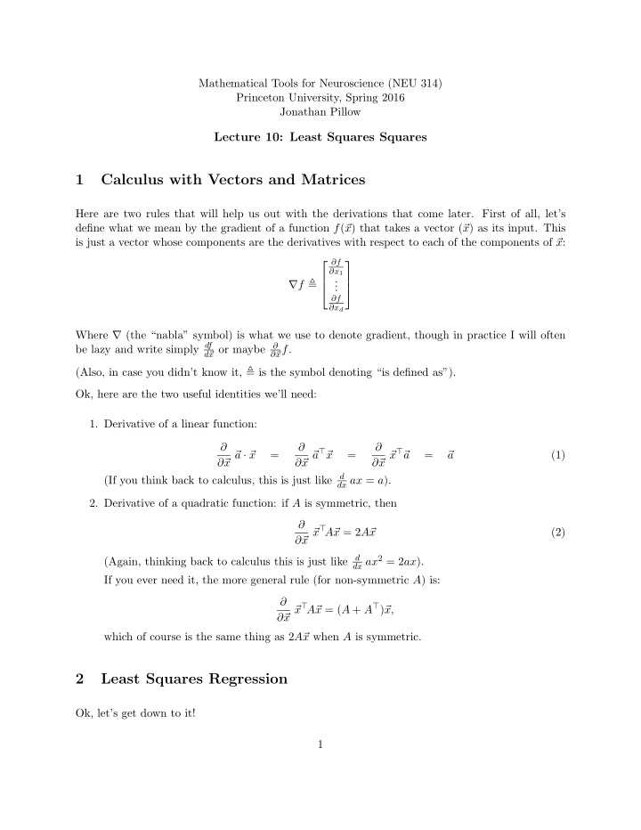1 calculus with vectors and matrices