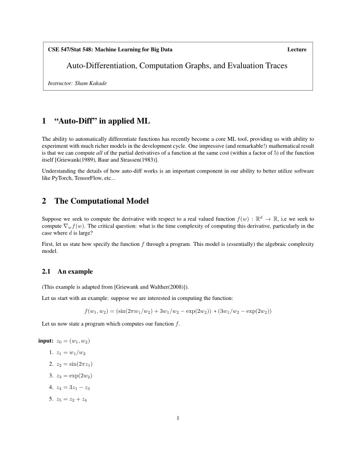 auto differentiation computation graphs and evaluation