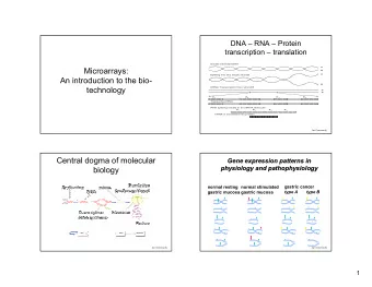 Microarrays:  B  A  Splitting into two single strands  An introduction to the bio-  B  technology