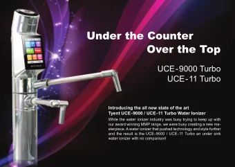 Under the Counter  Over the Top  UCE - 9000 Turbo  UCE - 11 Turbo  Introducing the all new state of