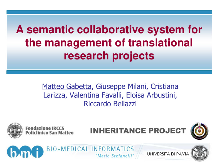 a semantic collaborative system for the management of