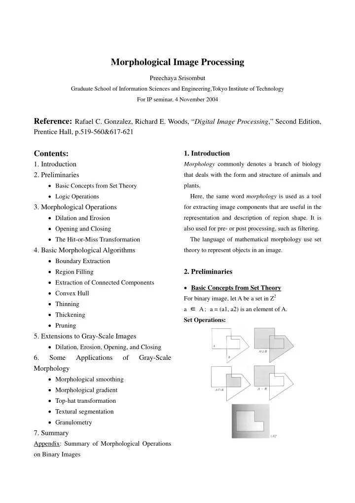 morphological image processing