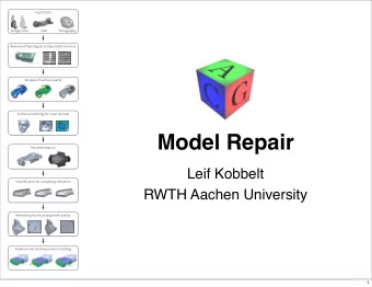 Model Repair  Leif Kobbelt  RWTH Aachen University  1