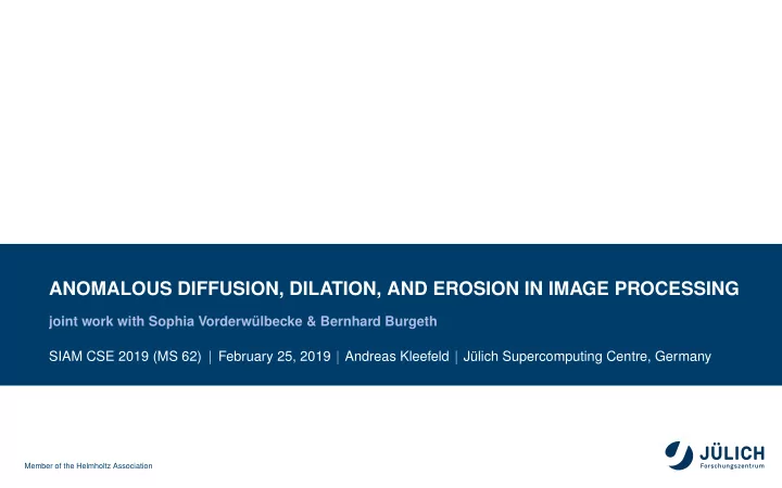 anomalous diffusion dilation and erosion in image