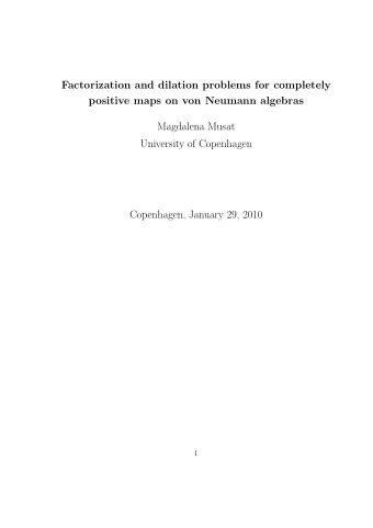 Factorization and dilation problems for completely  positive maps on von Neumann algebras