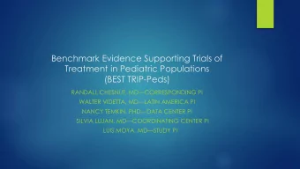 Treatment in Pediatric Populations  (BEST TRIP-Peds) RANDALL CHESNUT, MD  CORRESPONDING PI