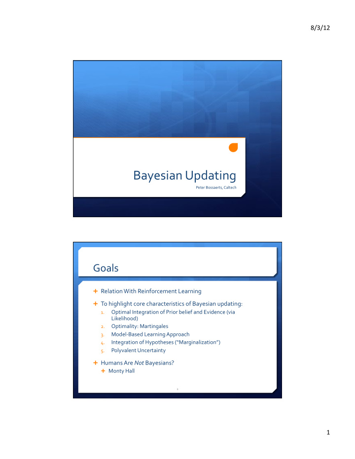 bayesian updating
