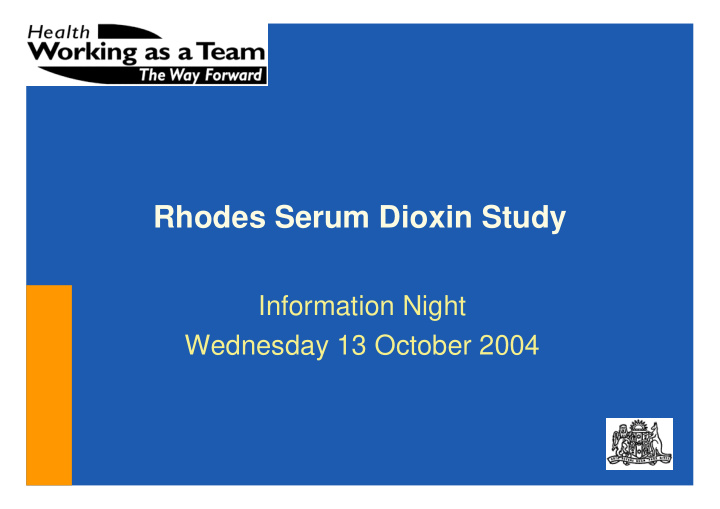rhodes serum dioxin study