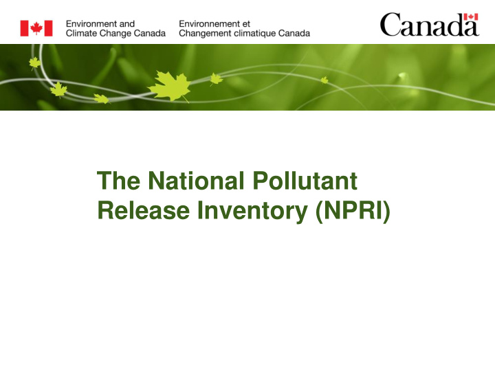 the national pollutant