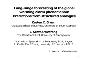Long-range forecasting of the global  warming alarm phenomenon: Predictions from structured