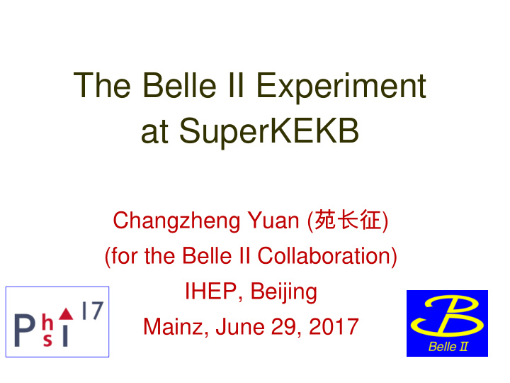 the belle ii experiment