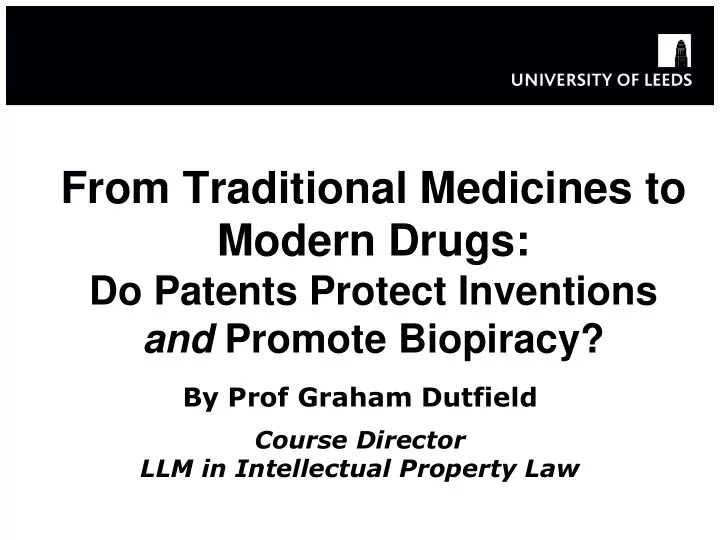 modern drugs