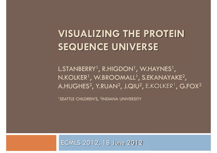 visualizing the protein sequence universe