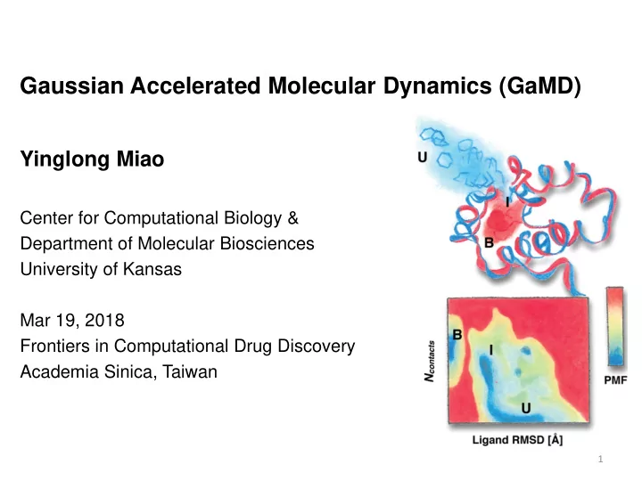 gaussian accelerated molecular dynamics gamd