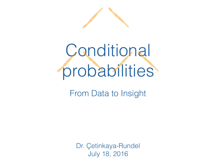 conditional probabilities