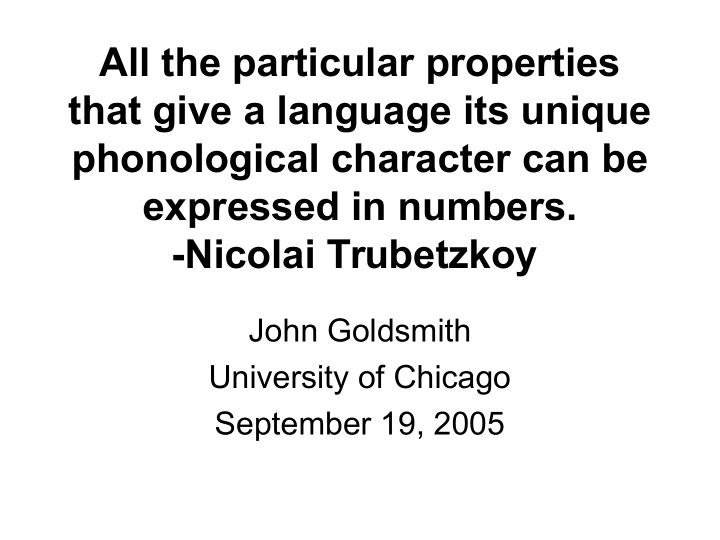 all the particular properties that give a language its