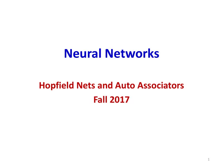 neural networks