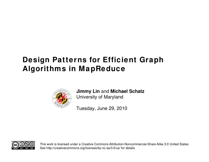 design patterns for efficient graph algorithms in