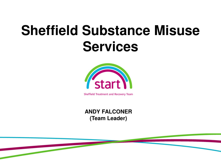 sheffield substance misuse services