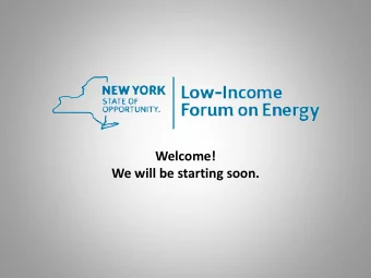 Welcome!  We will be starting soon.  The Low-Income Forum on Energy Presents:  FEMAs Americas