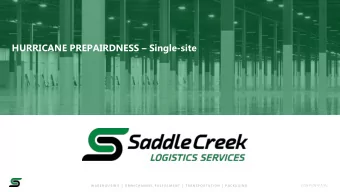 HURRICANE PREPAIRDNESS  Single-site  WAREHO U SI NG | OMNICHANN EL FULFIL L M EN T  | TRANSP OR