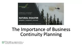 Continuity Planning  Background  A total of 12,161 square kilometers had burned by the end of