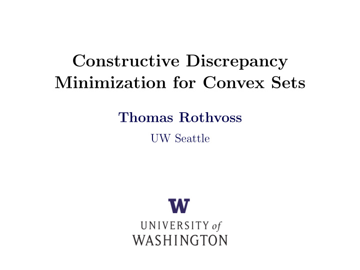 constructive discrepancy minimization for convex sets