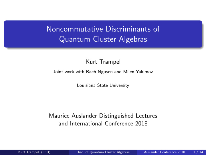 noncommutative discriminants of quantum cluster algebras